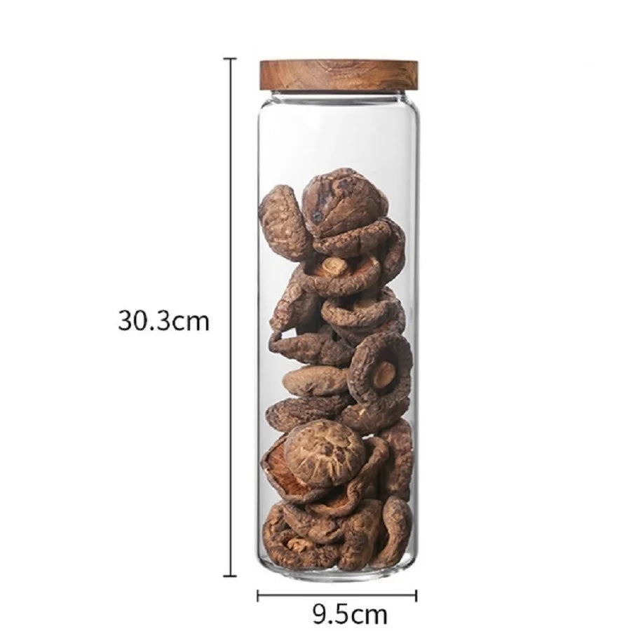 1 PC Small Glass Storage Jars with Airtight Lids