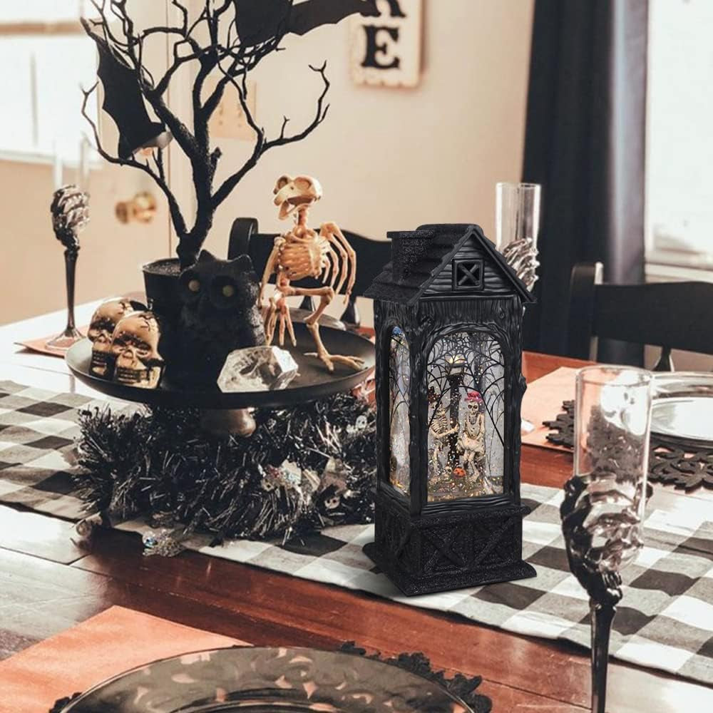 Halloween Ghost Projection Snow Globe Lantern with 6 Hour Timer