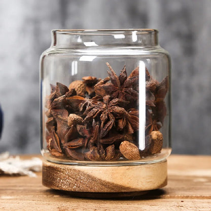 1 PC Small Glass Storage Jars with Airtight Lids