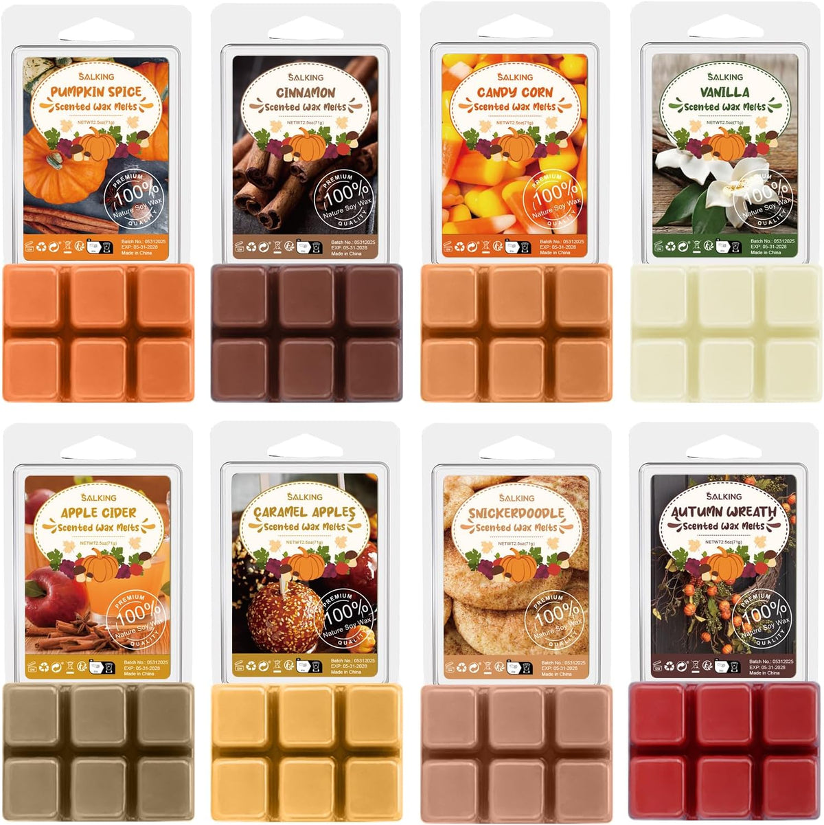 Bakery Scented Wax Melts, Plant Based Natural Wax Melts, 8 Pack