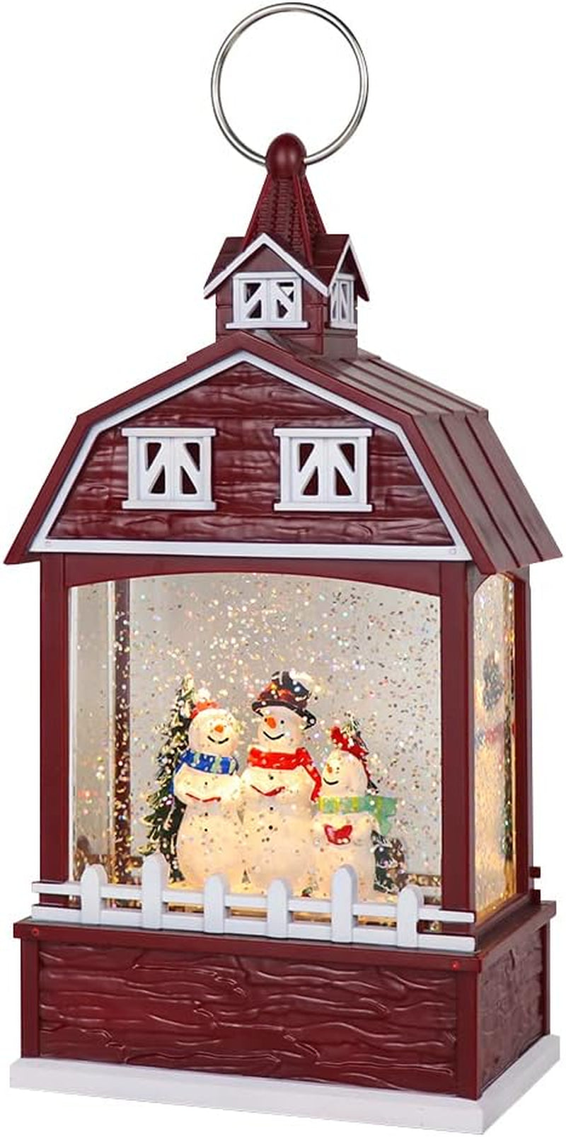 Santa Claus Red Musical Snow Globe Lantern with 6H Timer