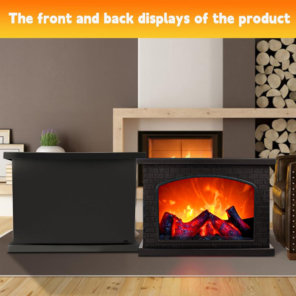 Fireplace Lanterns Decorative,Small Fake Fire Place Lamp,Led Flame Effect