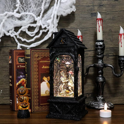 Halloween Ghost Projection Snow Globe Lantern with 6 Hour Timer
