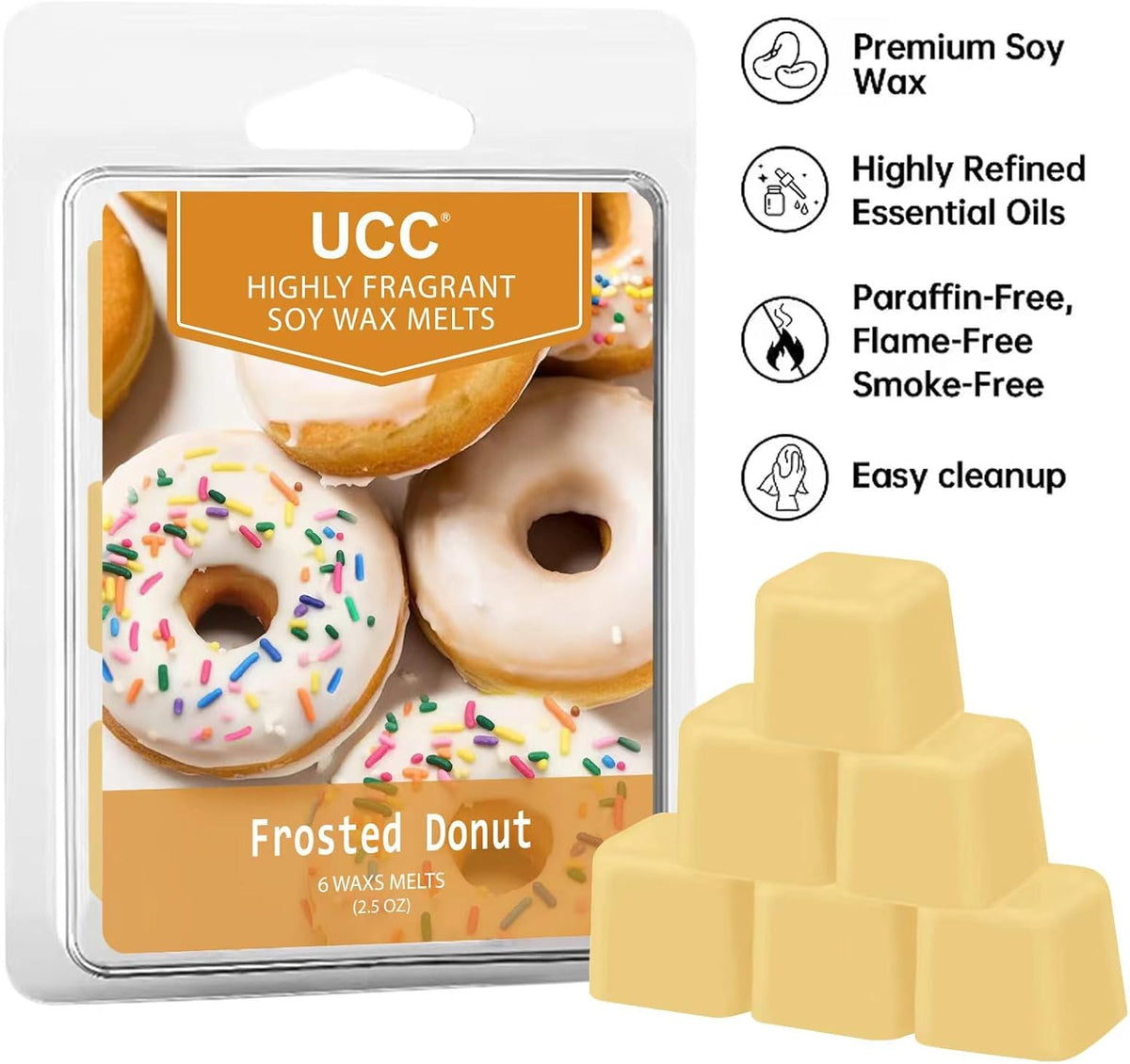 Premium Wax Melts, Fall Variety Fragrance Melts, Scented Soy Wax Melts Cubes, Natural Plant Based Highly Scented Wax Melts Tarts, 4 Pack