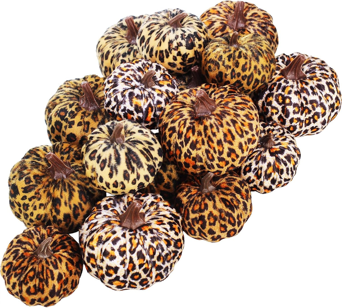 Velvet Pumpkins, Set of 16 — Burgundy, Bronze, Gray