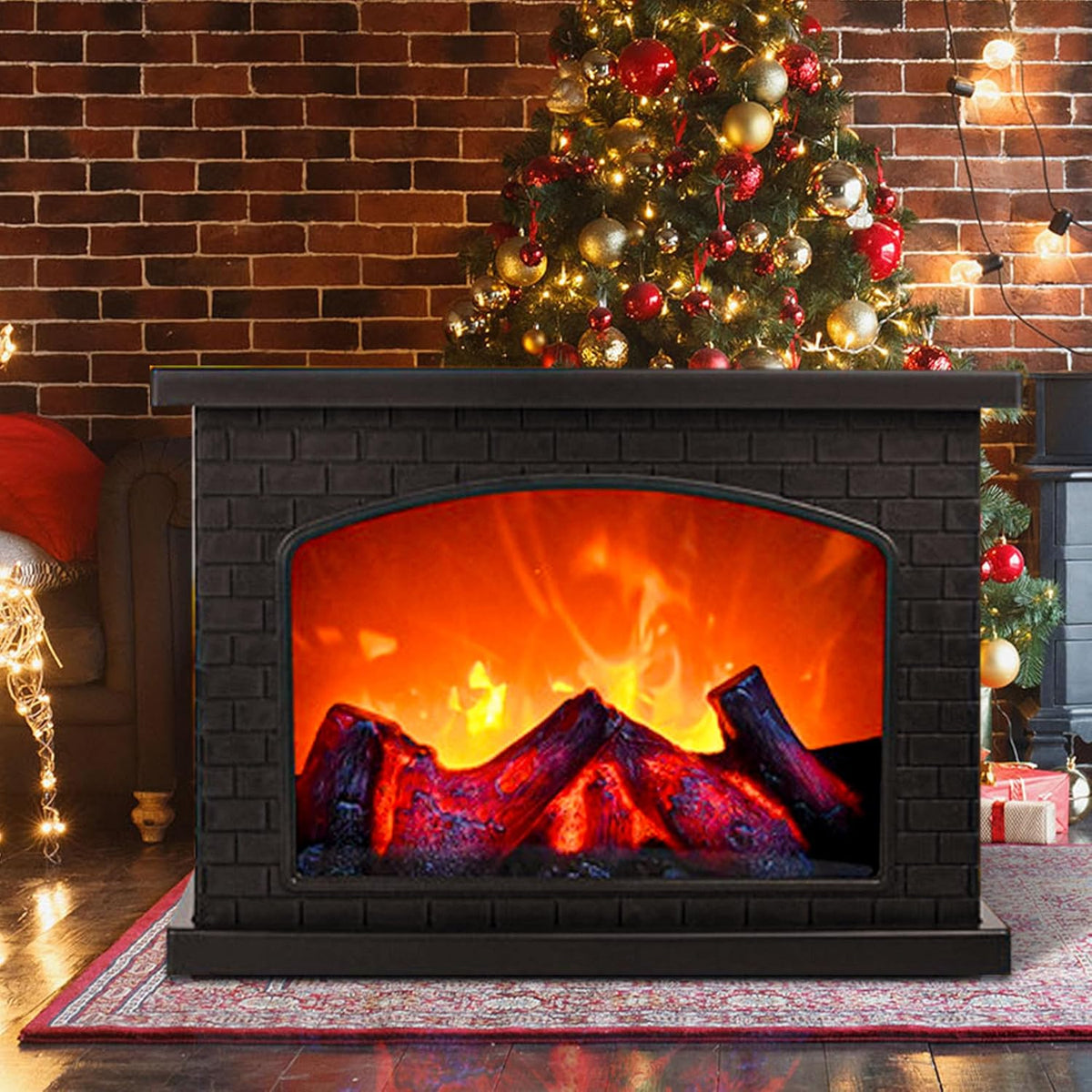 Fireplace Lanterns Decorative,Small Fake Fire Place Lamp,Led Flame Effect