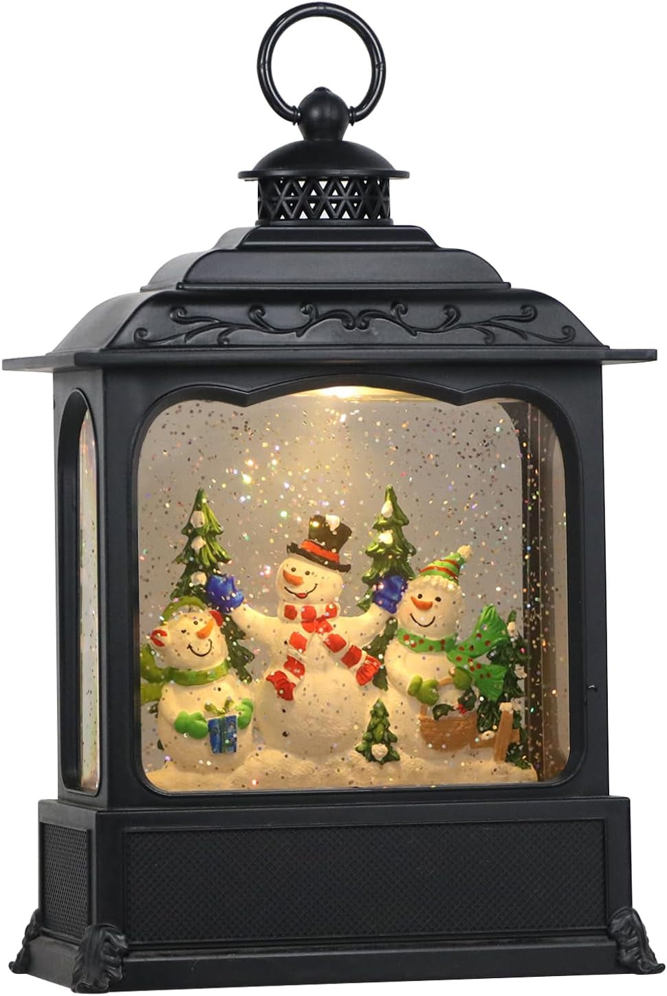 Santa Claus Red Musical Snow Globe Lantern with 6H Timer