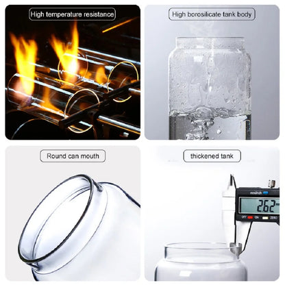 1 PC Small Glass Storage Jars with Airtight Lids