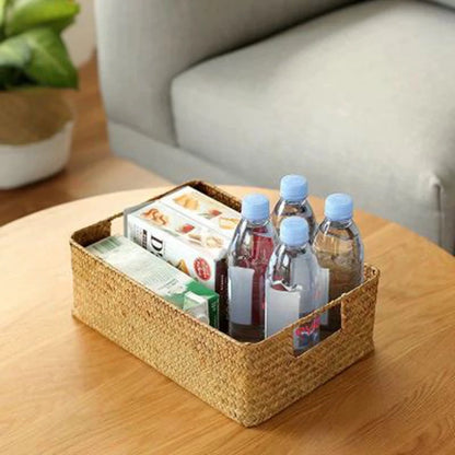 Handwoven Seagrass Basket — Fruit, Bread & Blankets