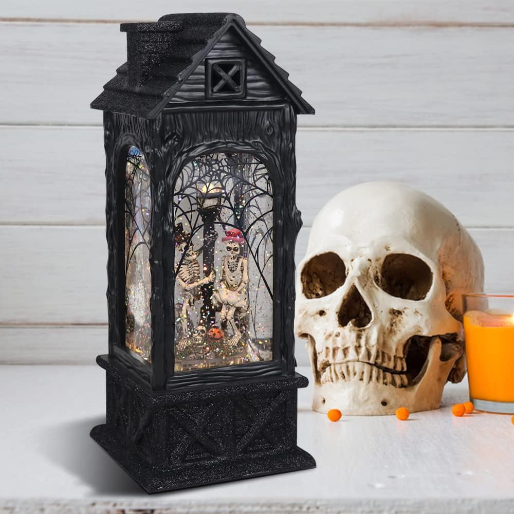Halloween Ghost Projection Snow Globe Lantern with 6 Hour Timer
