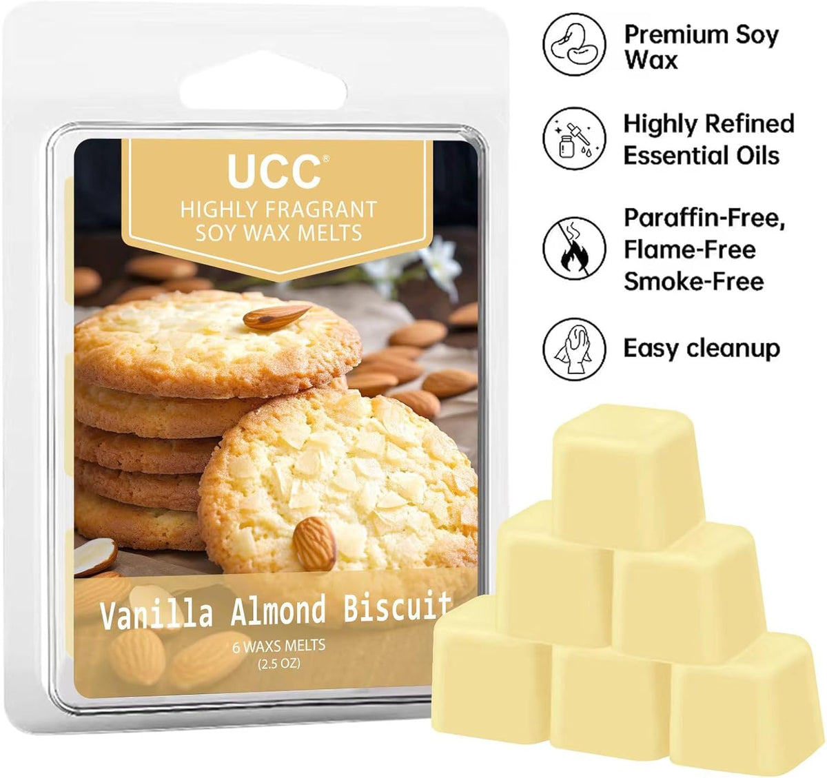 Premium Wax Melts, Fall Variety Fragrance Melts, Scented Soy Wax Melts Cubes, Natural Plant Based Highly Scented Wax Melts Tarts, 4 Pack