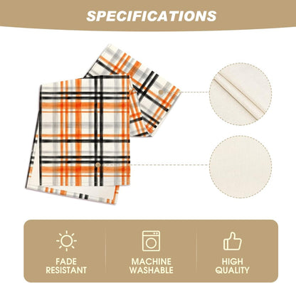 Plaid Fall Table Runner 13X108 Inch