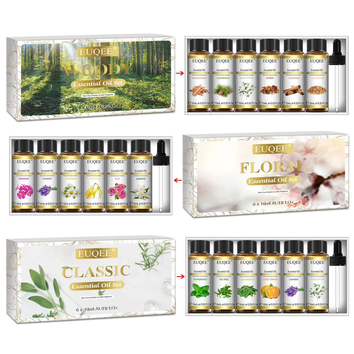 Cozy Home Essential Oil Set — 6 × 10ml