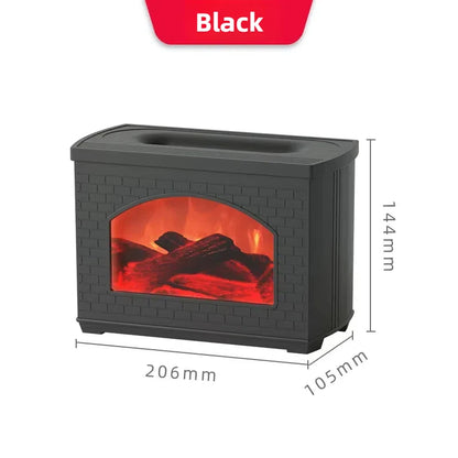 New Simulated Fireplace Air Humidifier Flame Effect Aroma Oil Diffuser Home Aromatherapy Humidifiers Mist Sprayer Air Diffuser